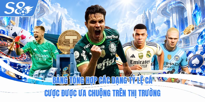 Bảng tổng hợp các dạng tỷ lệ cá cược được ưa chuộng trên thị trường