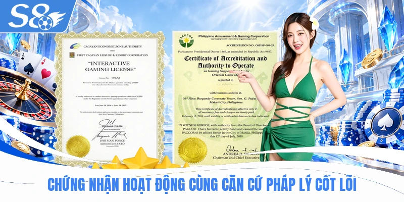 Chứng nhận hoạt động cùng căn cứ pháp lý cốt lõi