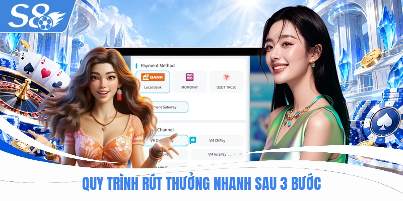 Quy trình rút thưởng nhanh sau 3 bước